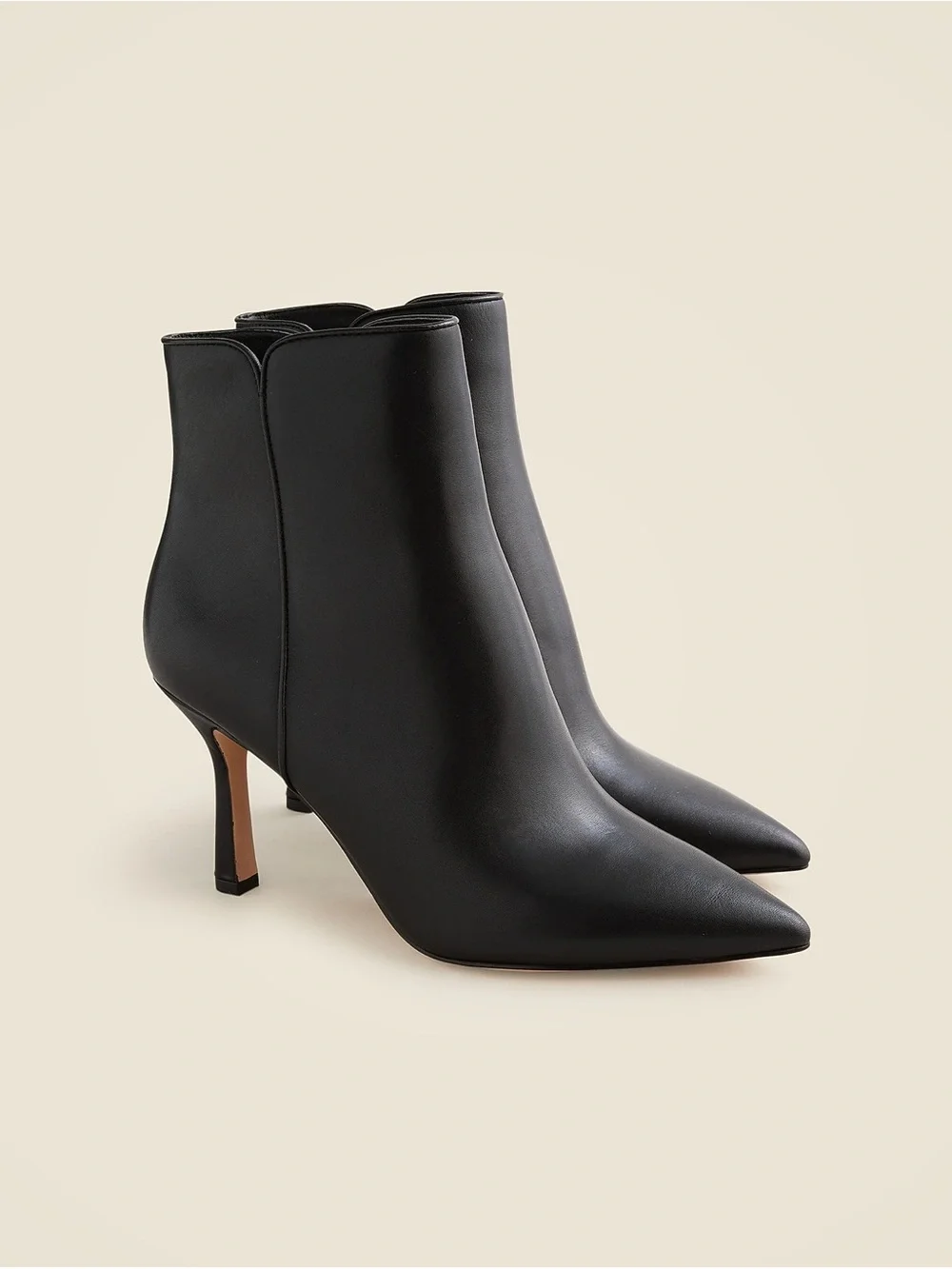 J Crew Women’s Pointed-Toe Black Ankle Boots - Sleek Stiletto Heel